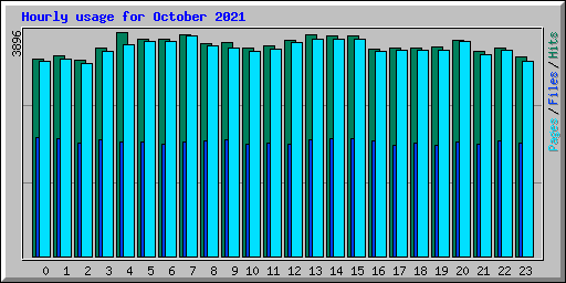 Hourly usage for October 2021
