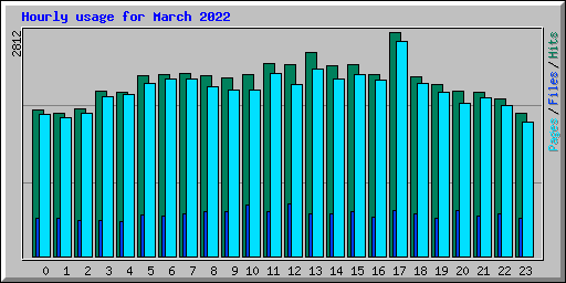 Hourly usage for March 2022