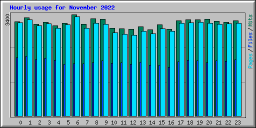 Hourly usage for November 2022