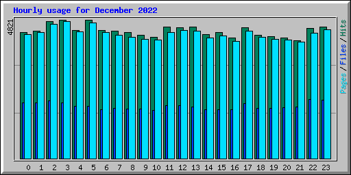 Hourly usage for December 2022
