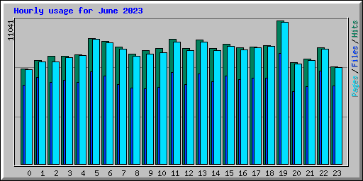 Hourly usage for June 2023
