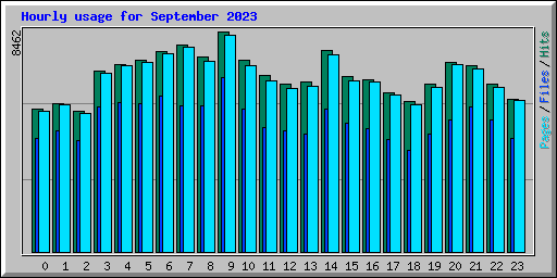 Hourly usage for September 2023