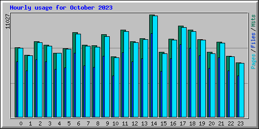 Hourly usage for October 2023