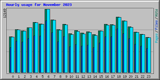Hourly usage for November 2023