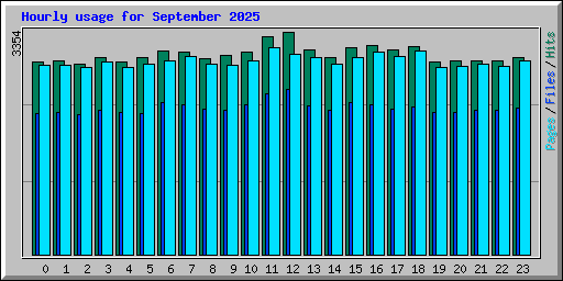 Hourly usage for September 2025