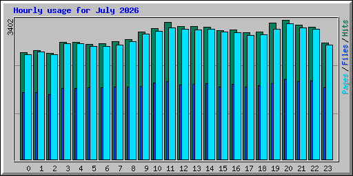 Hourly usage for July 2026
